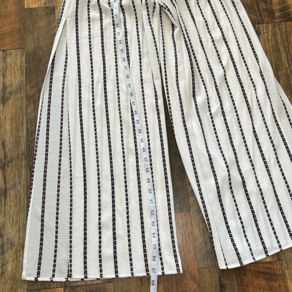 One Clothing Heart La Ivory Black Striped Jumpsuit - Picture 11 of 11
